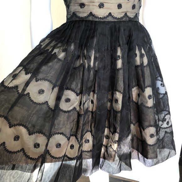 RED Valentino Silk Strapless Dress Black Sz 40, US 2 - Picture 6 of 16